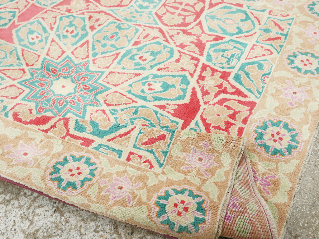 Vintage Indian Cotton Agra Rug, No.22333 - Gss