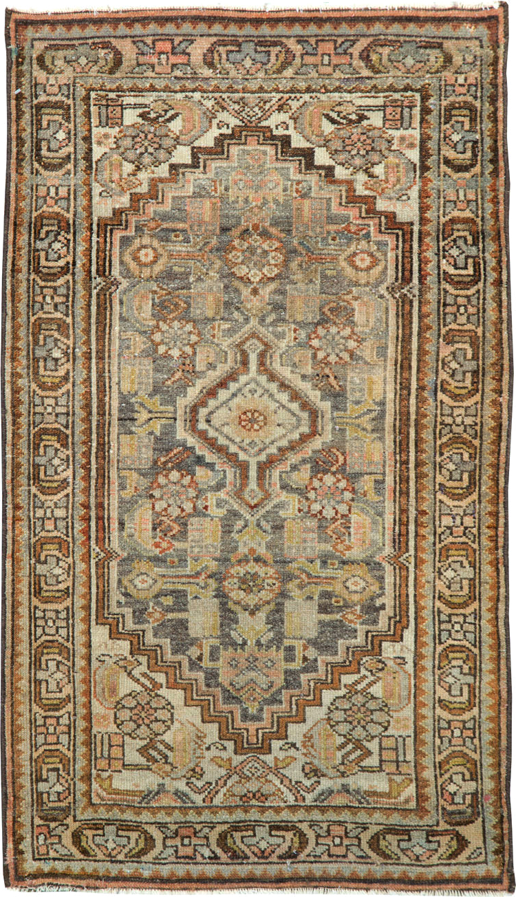 Antique Persian Malayer Throw Rug, No.22344 - Gss