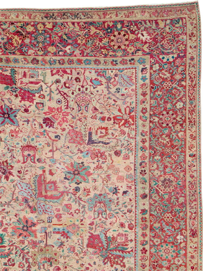 Antique Persia Mahal Carpet, No.22426 - Gss