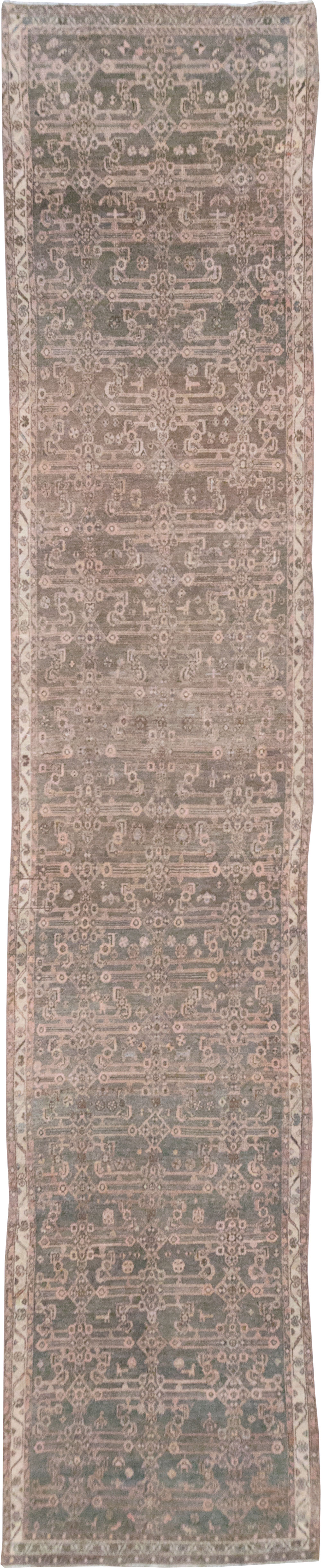 Vintage Persian Malayer Long Runner, No.22459 - Gss