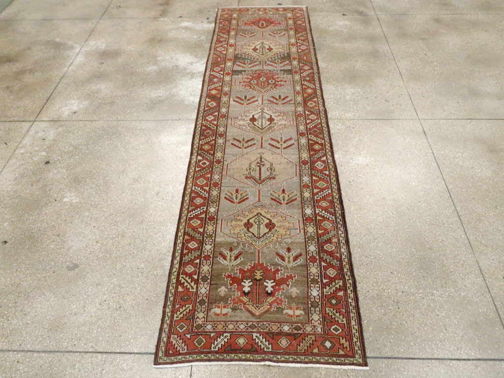 Antique Persian Heriz Runner, No.22467 - Gss