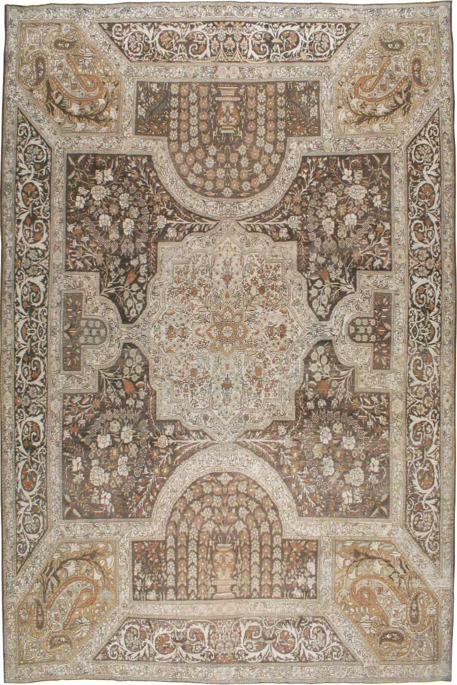 Antique Persian Yazd Carpet, No.22473 - Gss