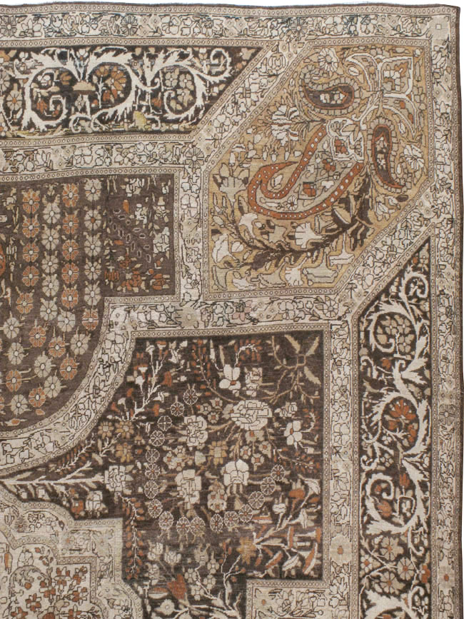Antique Persian Yazd Carpet, No.22473 - Gss