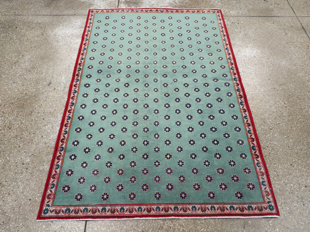 Vintage Kashan Modernist Rug, No.22480 - Gss