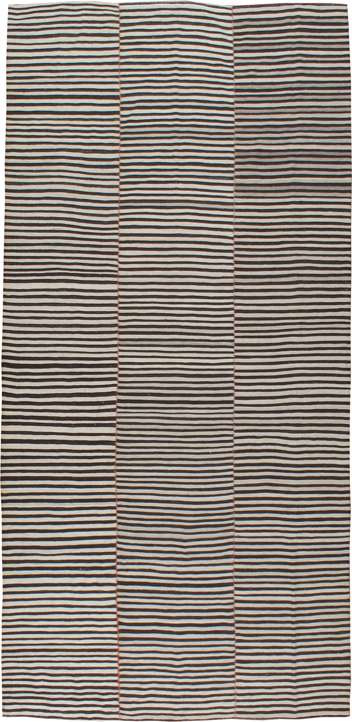 Vintage Persian Flatweave Kilim Gallery Rug, No.22485 - Gss