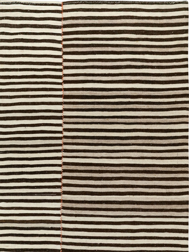 Vintage Persian Flatweave Kilim Gallery Rug, No.22485 - Gss