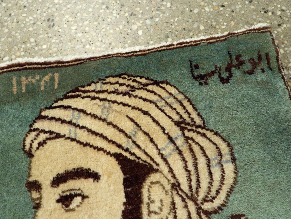 Vintage Persian Tabriz Pictorial Rug, No.22488 - Gss