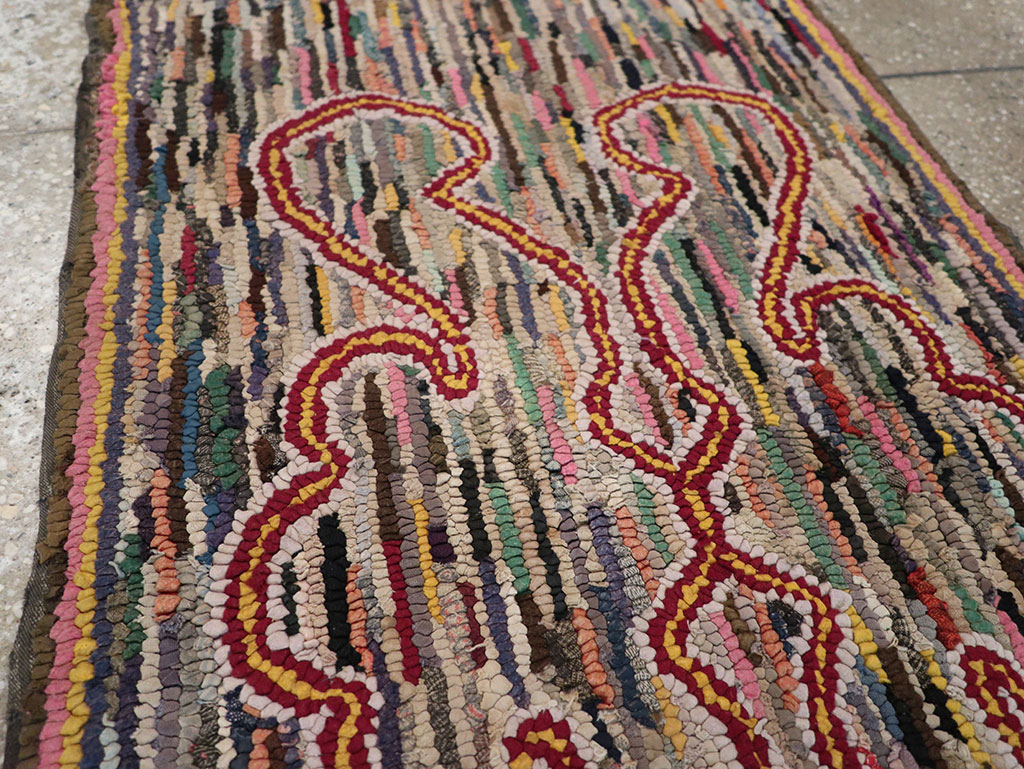 Antique American Hook Rug, No.22493 - Gss