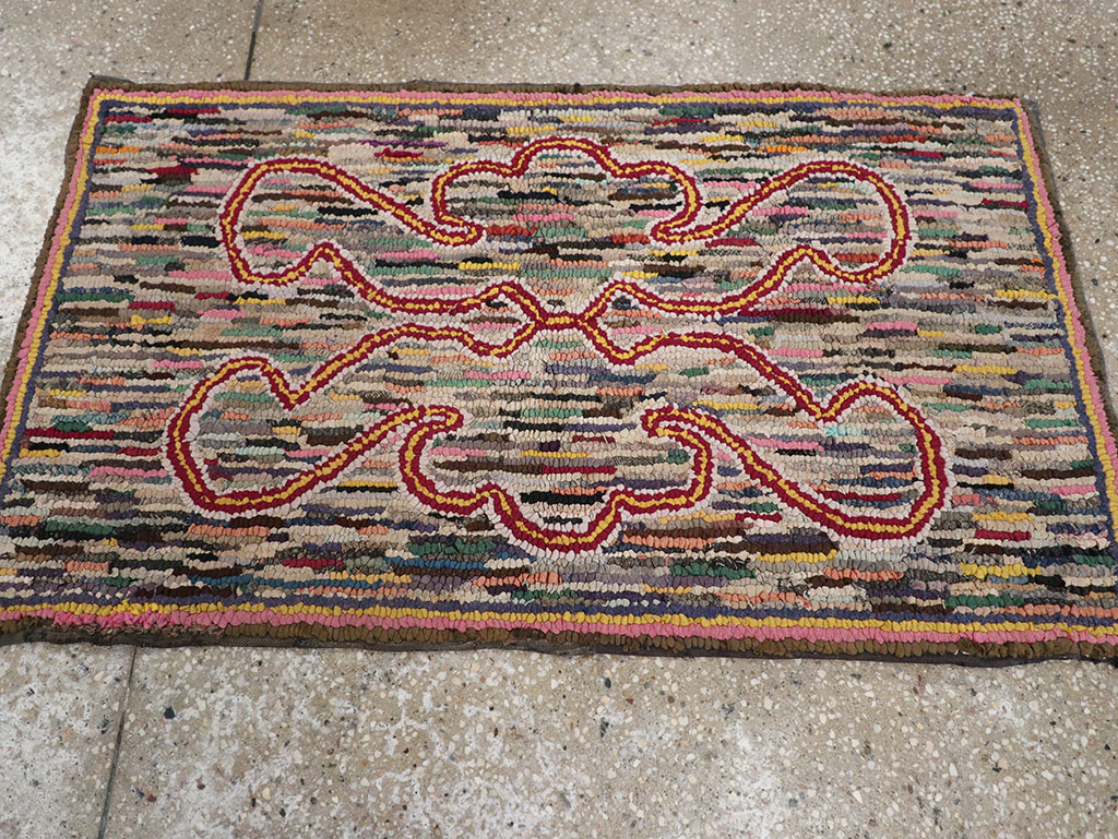 Antique American Hook Rug, No.22493 - Gss