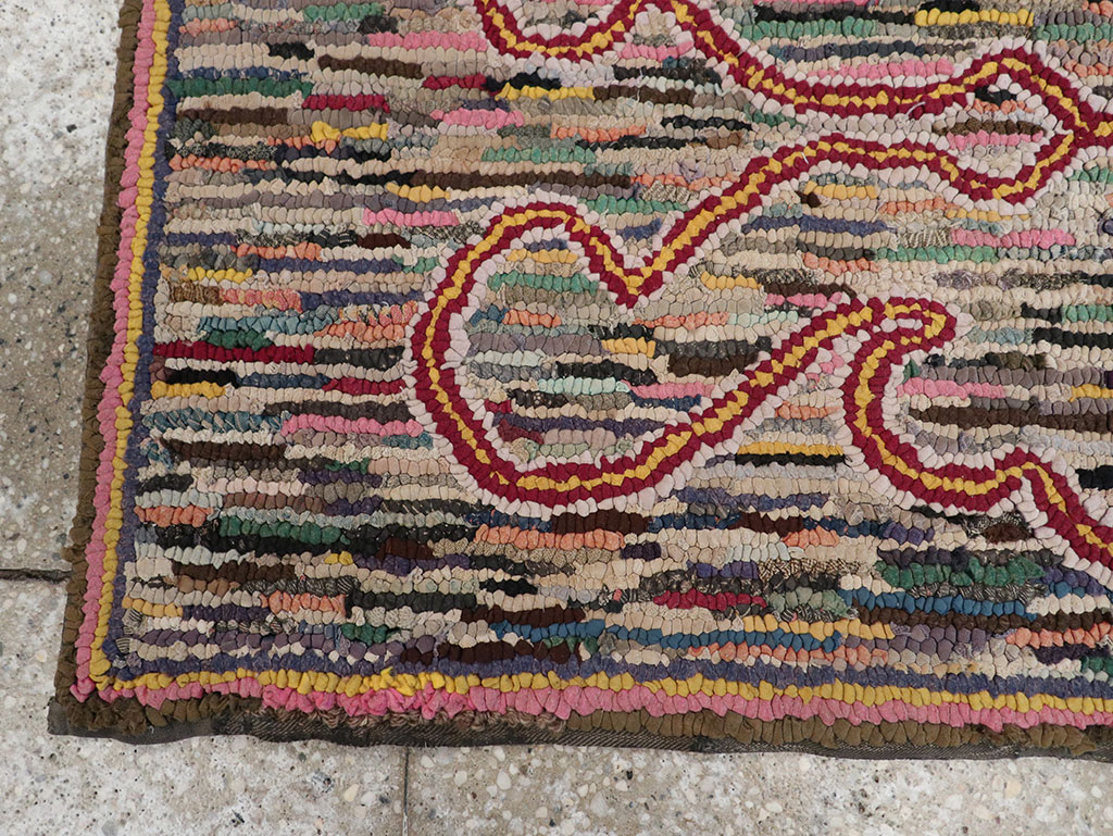 Antique American Hook Rug, No.22493 - Gss
