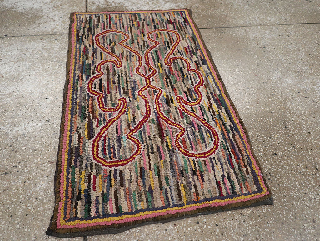 Antique American Hook Rug, No.22493 - Gss