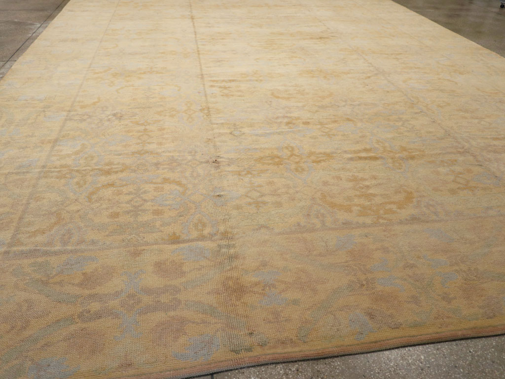 Vintage Spanish Cuenca Oversize Carpet, No.22524 - Gss