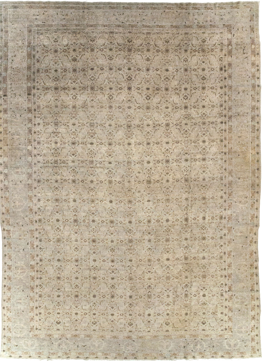 Antique Persian Senneh Tabriz Room Size Carpet, No.22533 - Gss