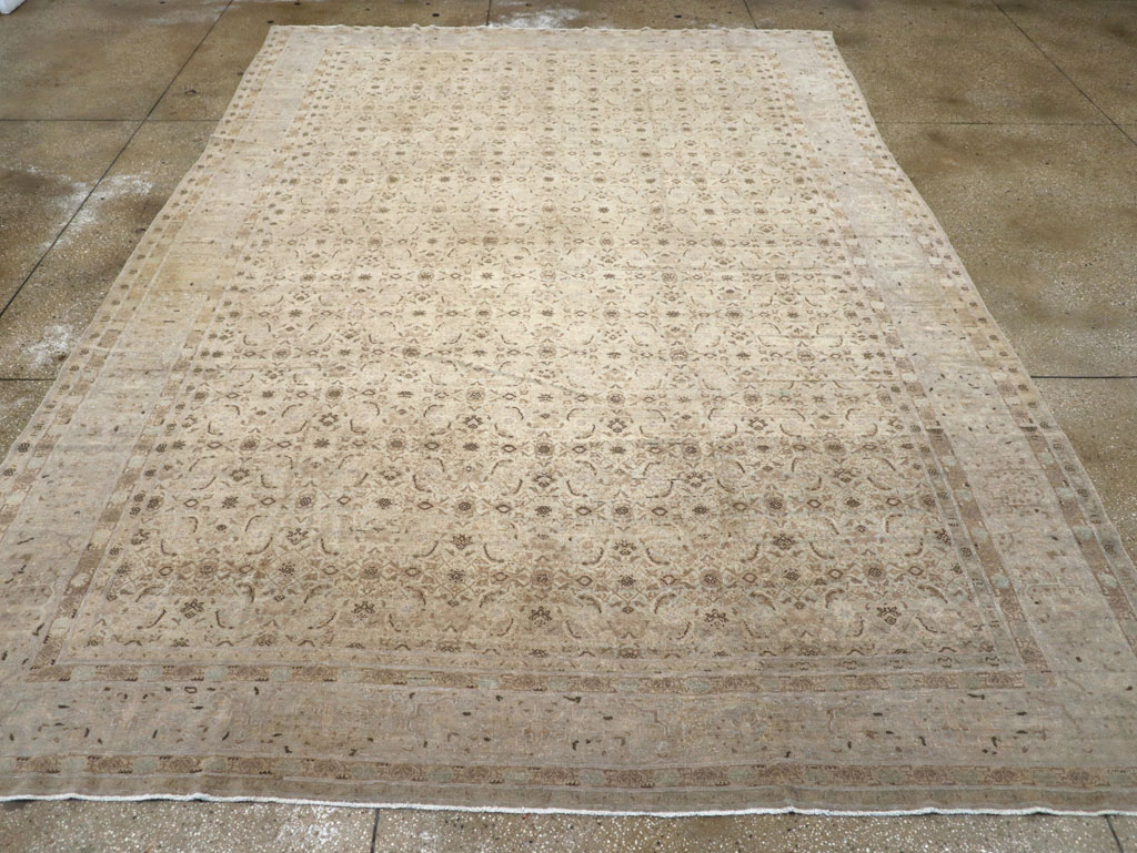 Antique Persian Senneh Tabriz Room Size Carpet, No.22533 - Gss