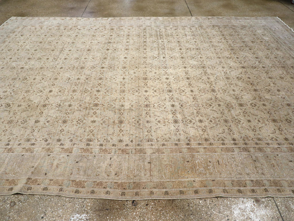 Antique Persian Senneh Tabriz Room Size Carpet, No.22533 - Gss