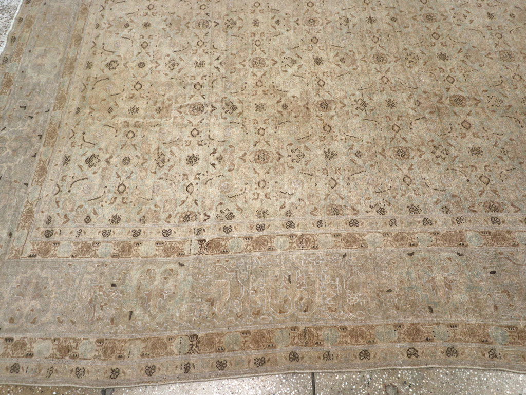 Antique Persian Senneh Tabriz Room Size Carpet, No.22533 - Gss