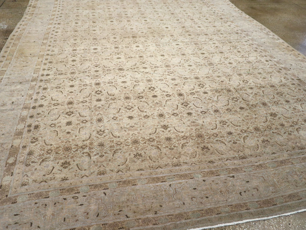 Antique Persian Senneh Tabriz Room Size Carpet, No.22533 - Gss