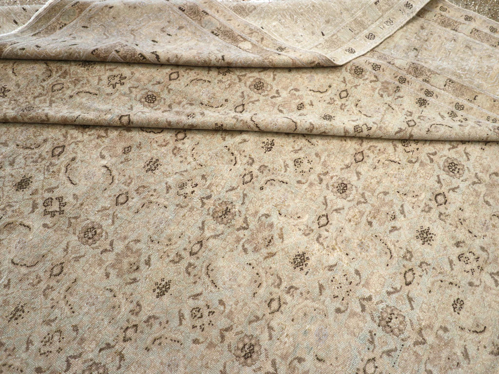 Antique Persian Senneh Tabriz Room Size Carpet, No.22533 - Gss