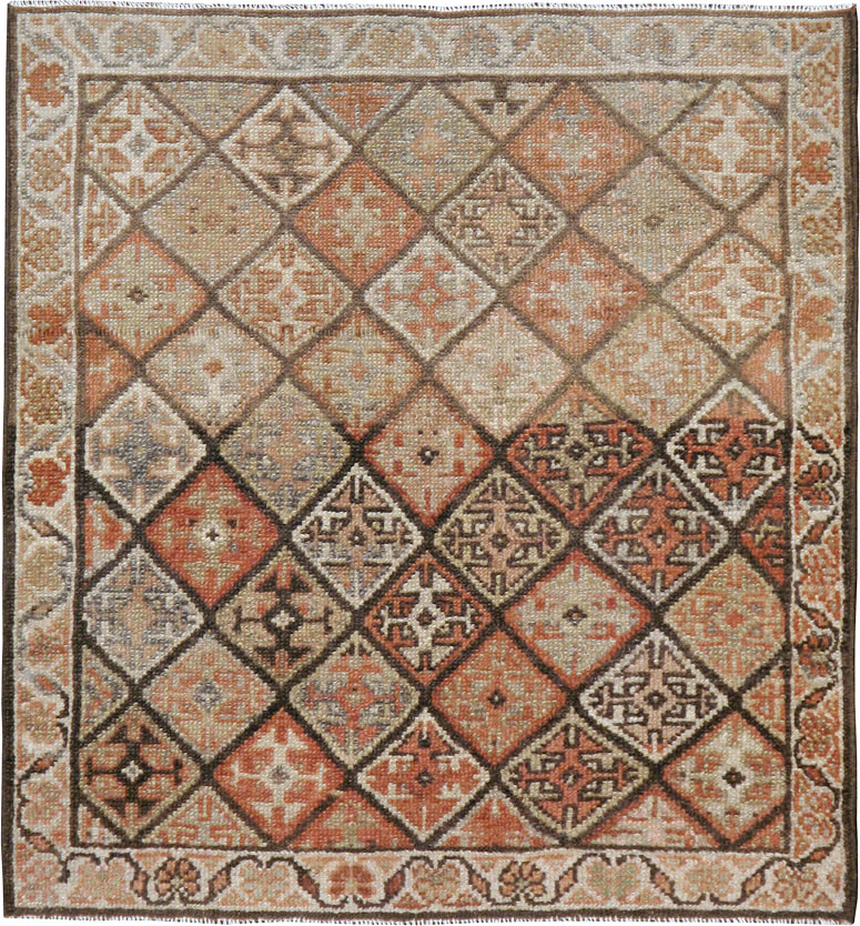 Antique Persian Kurdish Square Rug (Pair: 1 of 2), No.22534 - Gss