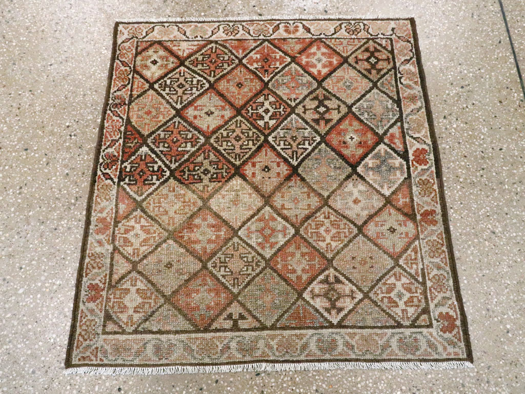 Antique Persian Kurdish Square Rug (Pair: 1 of 2), No.22534 - Gss