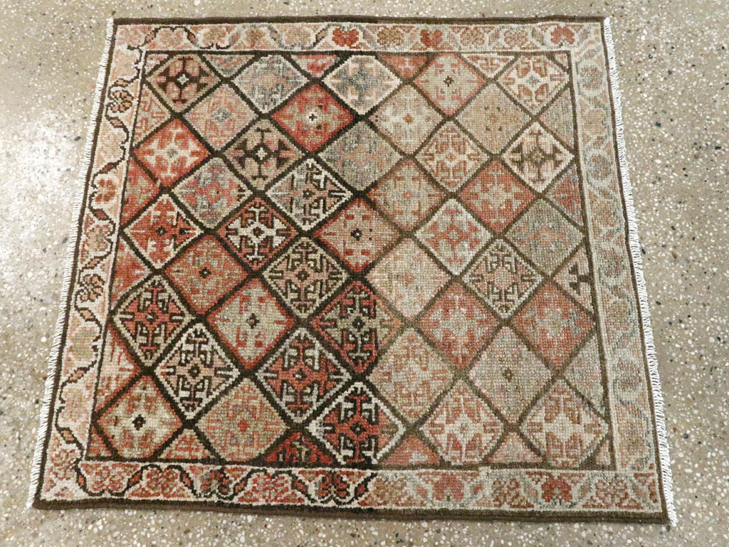 Antique Persian Kurdish Square Rug (Pair: 1 of 2), No.22534 - Gss