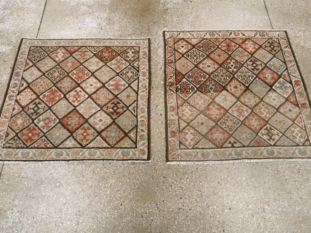 Antique Persian Kurdish Square Rug (Pair: 1 of 2), No.22534 - Gss