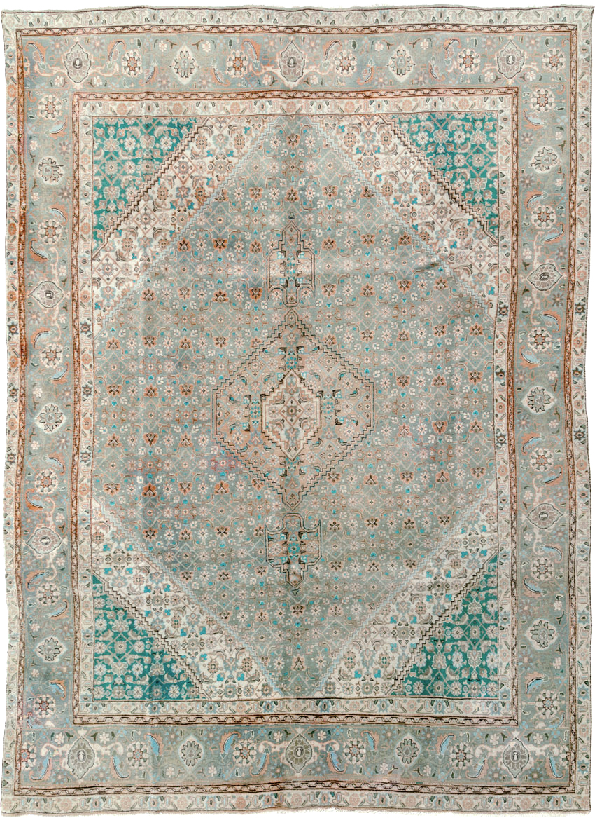 Vintage Persian Tabriz Room Size Carpet, No.22542 - Gss