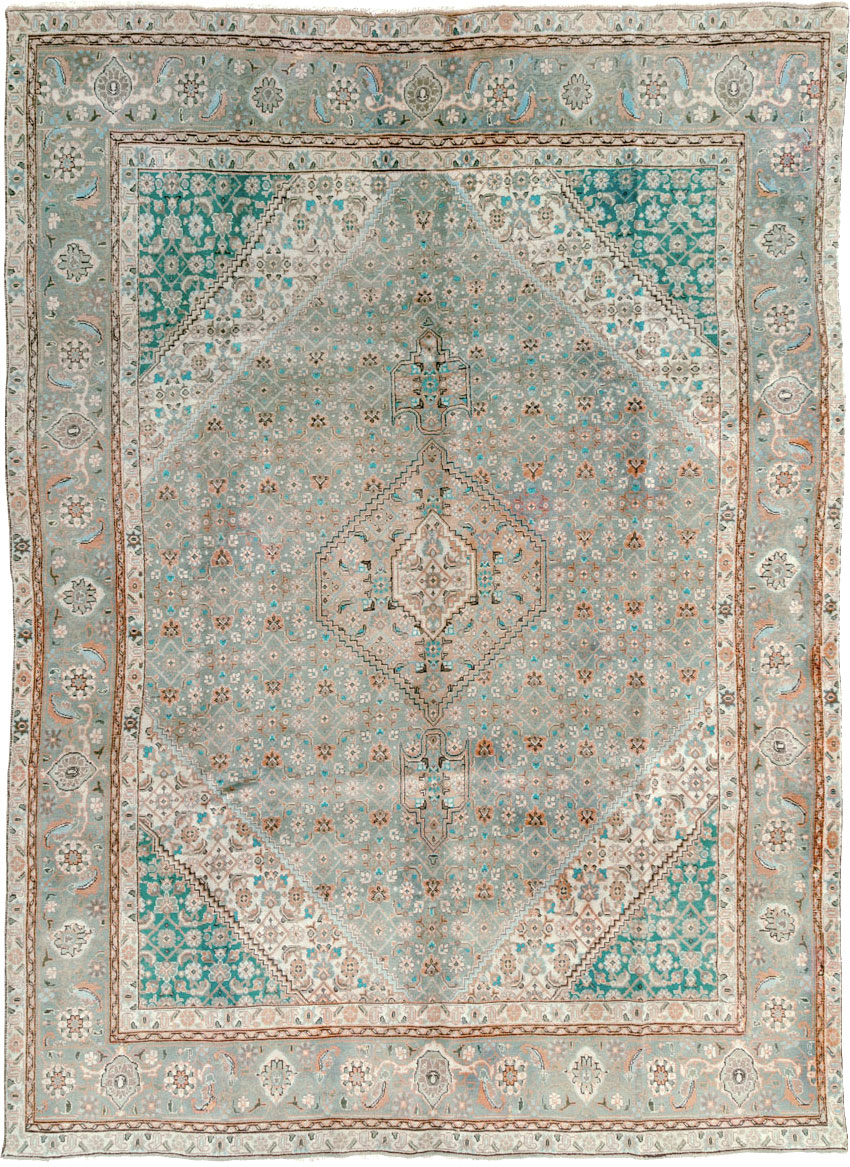 Vintage Persian Tabriz Room Size Carpet, No.22542 - Gss