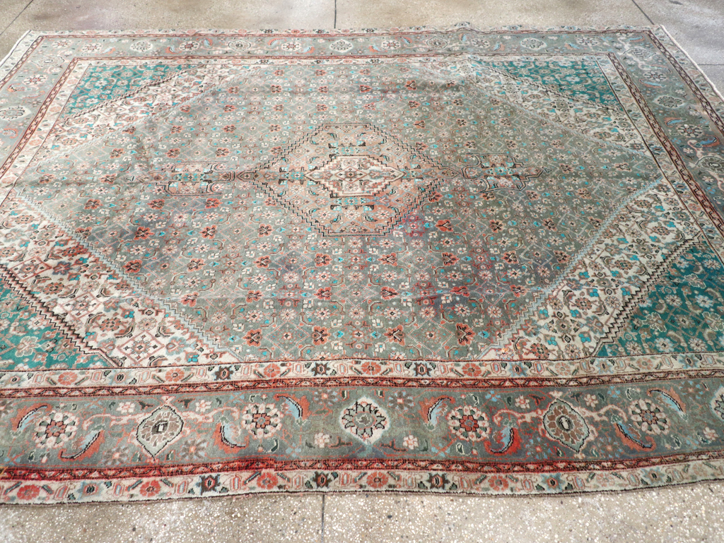Vintage Persian Tabriz Room Size Carpet, No.22542 - Gss
