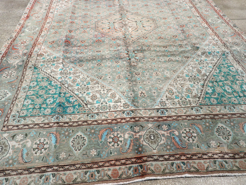 Vintage Persian Tabriz Room Size Carpet, No.22542 - Gss