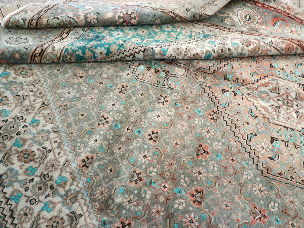 Vintage Persian Tabriz Room Size Carpet, No.22542 - Gss