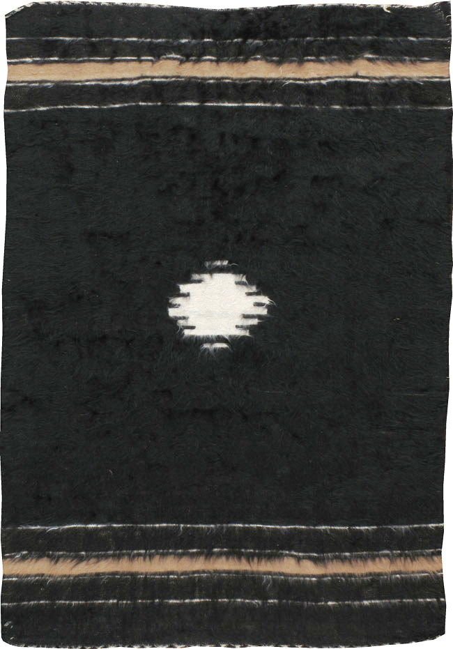 Vintage Turkish Mohair Throw Rug, No.22544 - Gss