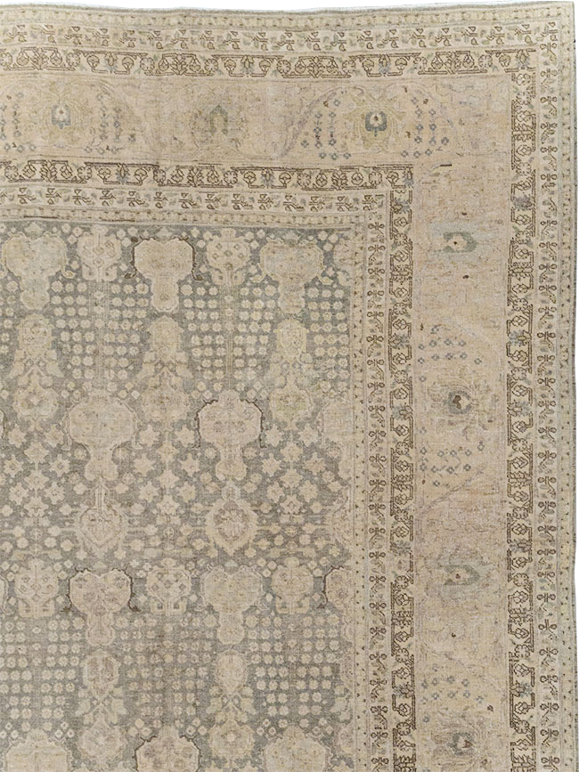 Antique Persian Tabriz Large Carpet, No.22547 - Gss