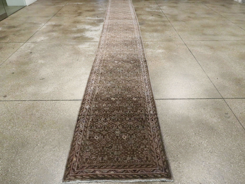 Vintage Persian Malayer Long Runner, No.22548 - Gss