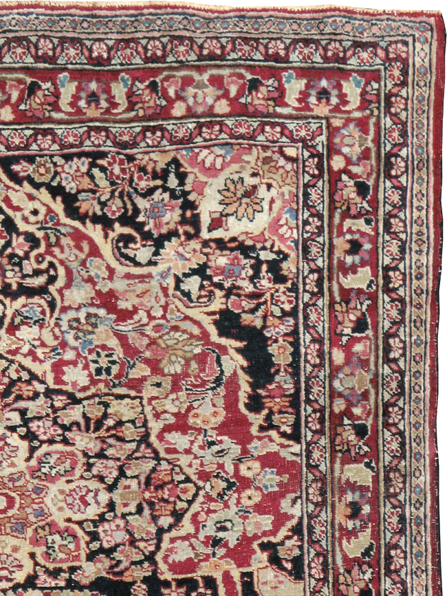 Vintage Persian Mashad Rug, No.22550 - Gss