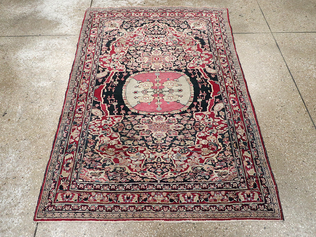 Vintage Persian Mashad Rug, No.22550 - Gss