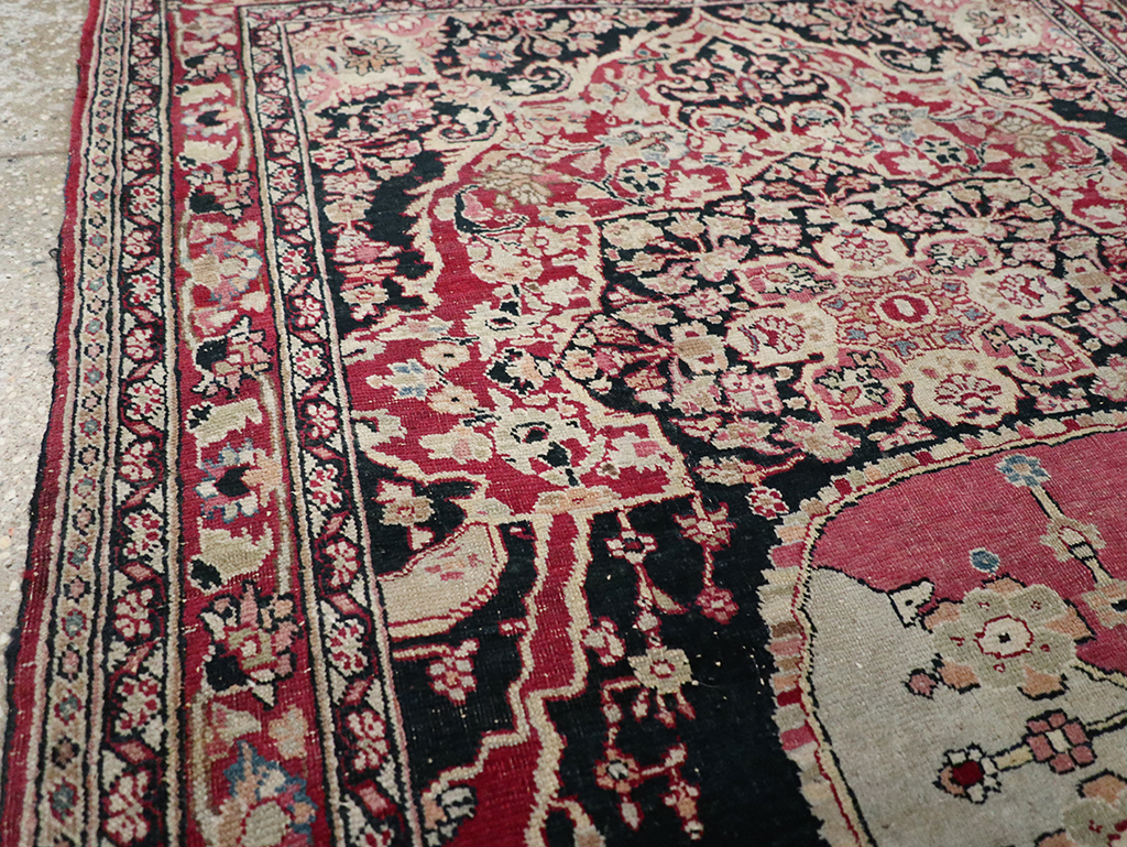 Vintage Persian Mashad Rug, No.22550 - Gss