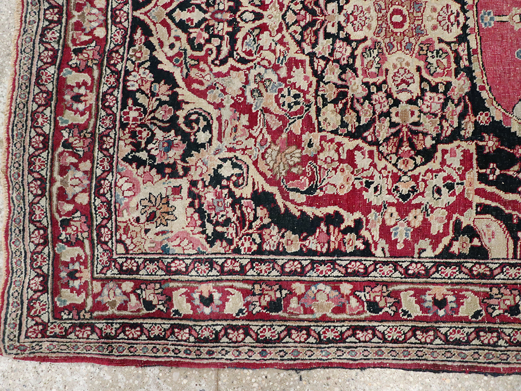 Vintage Persian Mashad Rug, No.22550 - Gss