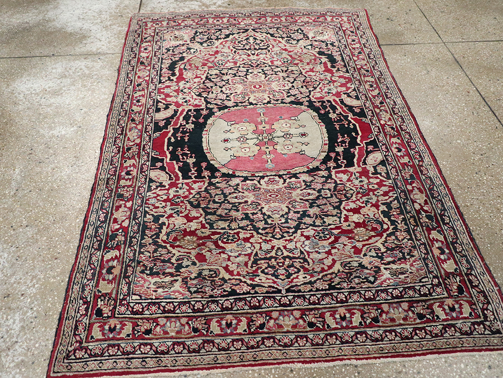 Vintage Persian Mashad Rug, No.22550 - Gss