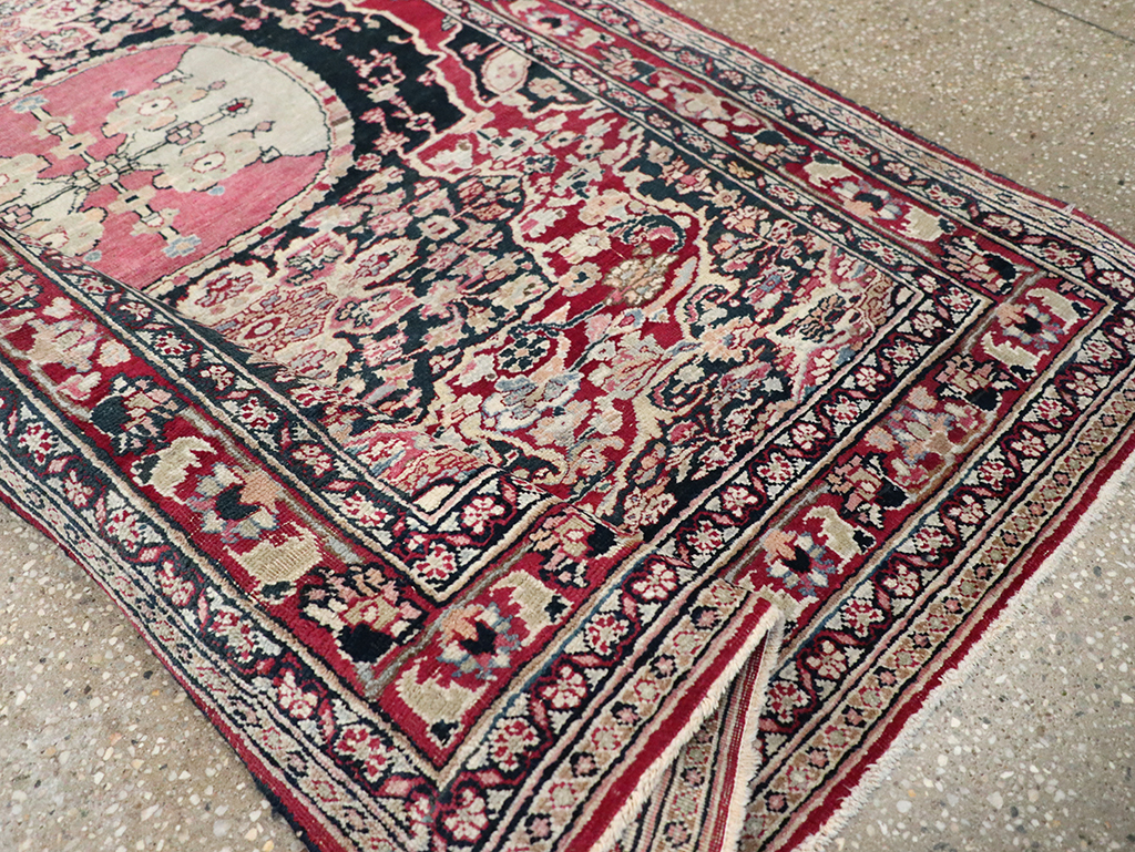 Vintage Persian Mashad Rug, No.22550 - Gss