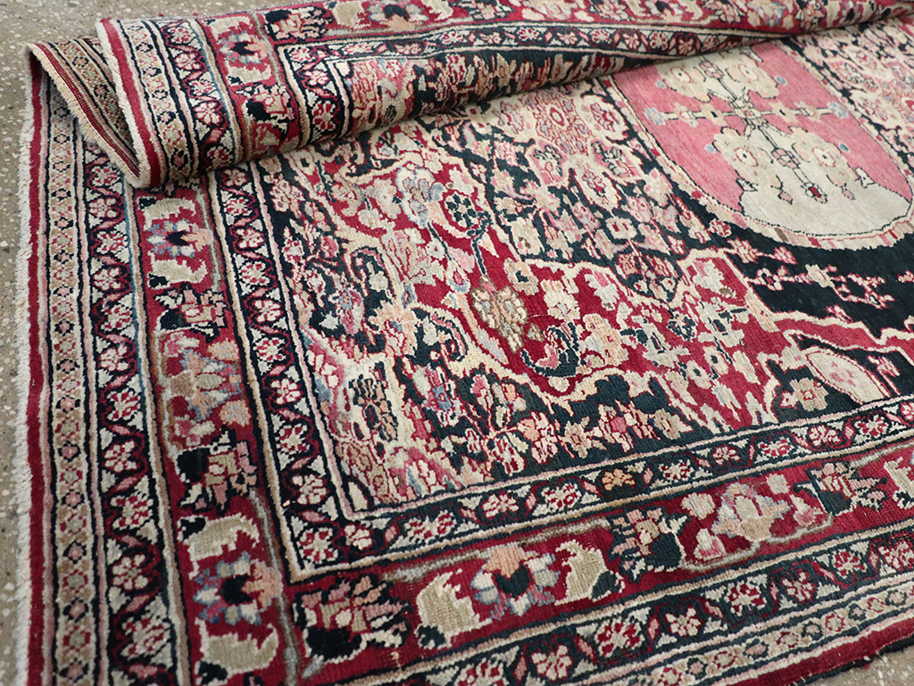 Vintage Persian Mashad Rug, No.22550 - Gss