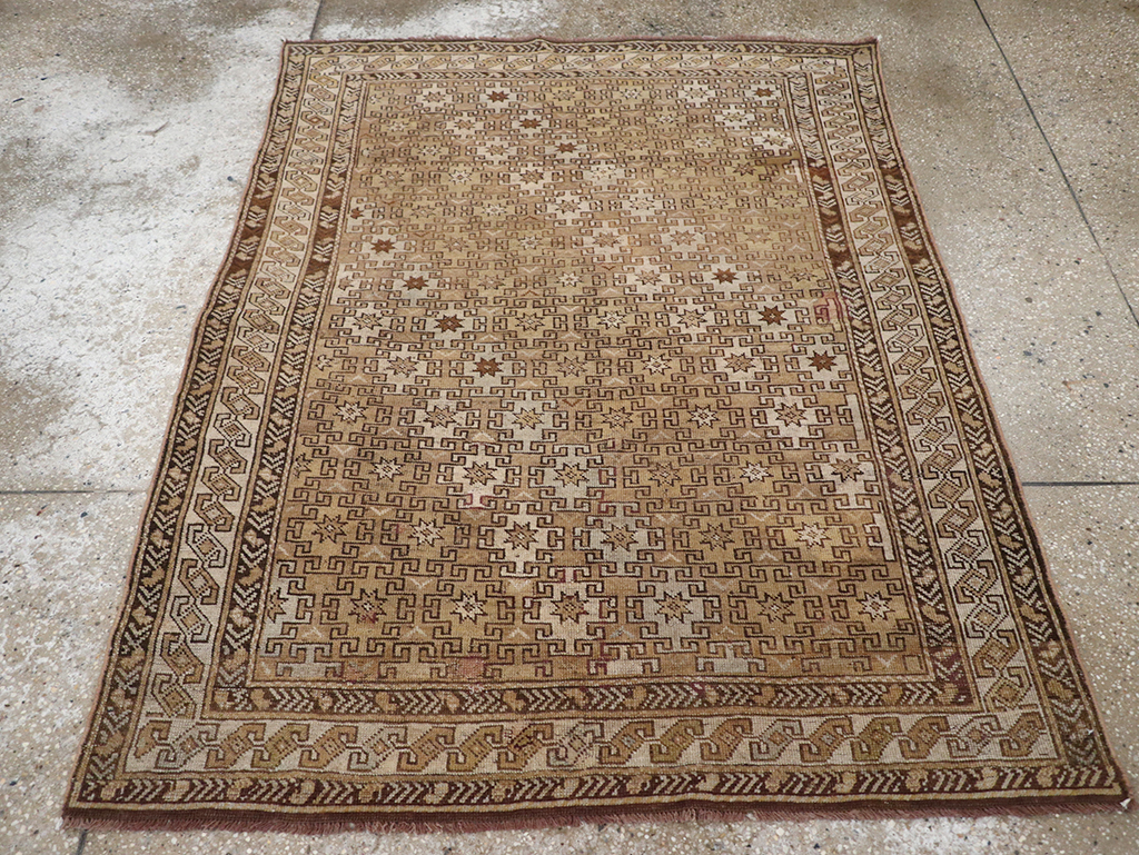 Antique Caucasian Shirvan Accent Rug, No.22558 - Gss