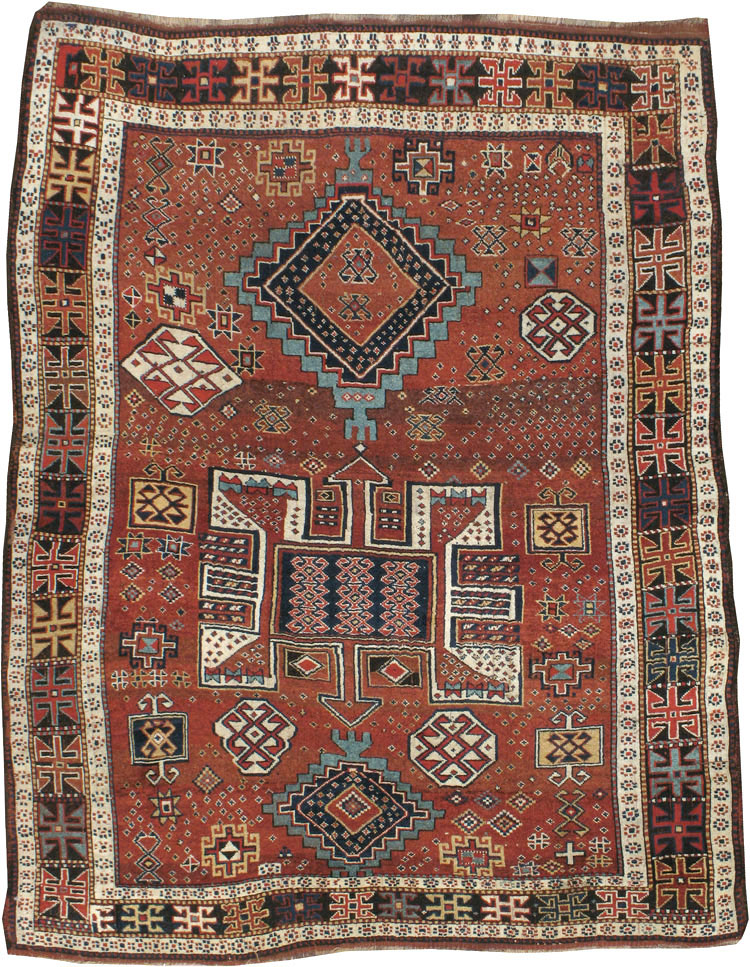 Antique Persian Kurdish Rug, No.22562 - Gss
