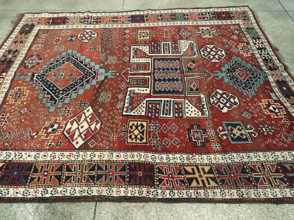 Antique Persian Kurdish Rug, No.22562 - Gss