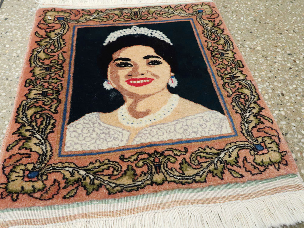 Vintage Persian Tabriz Pictorial Rug, No.22590 - Gss