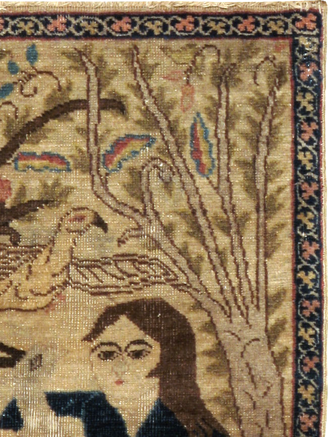 Vintage Persian Tabriz Pictorial Rug (Pair: 1 of 2), No.22595 - Gss