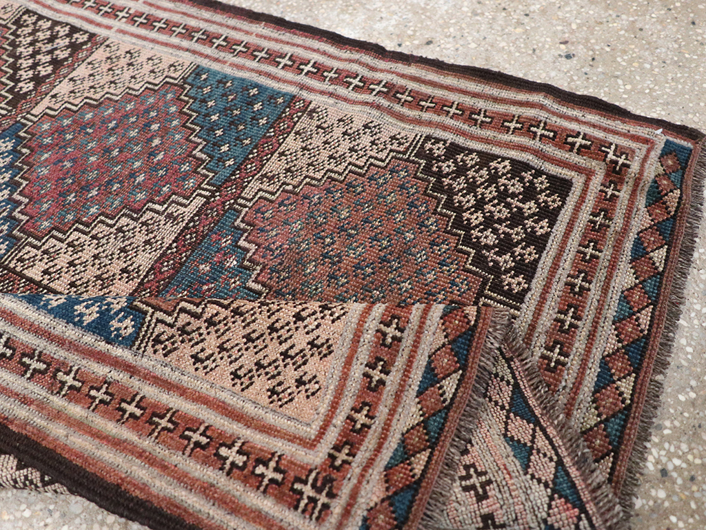 Antique Central Asia Turkoman Throw Rug, No.22598 - Gss