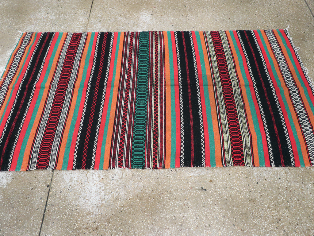 Vintage Mexican Kilim Blanket, No.22600 - Gss