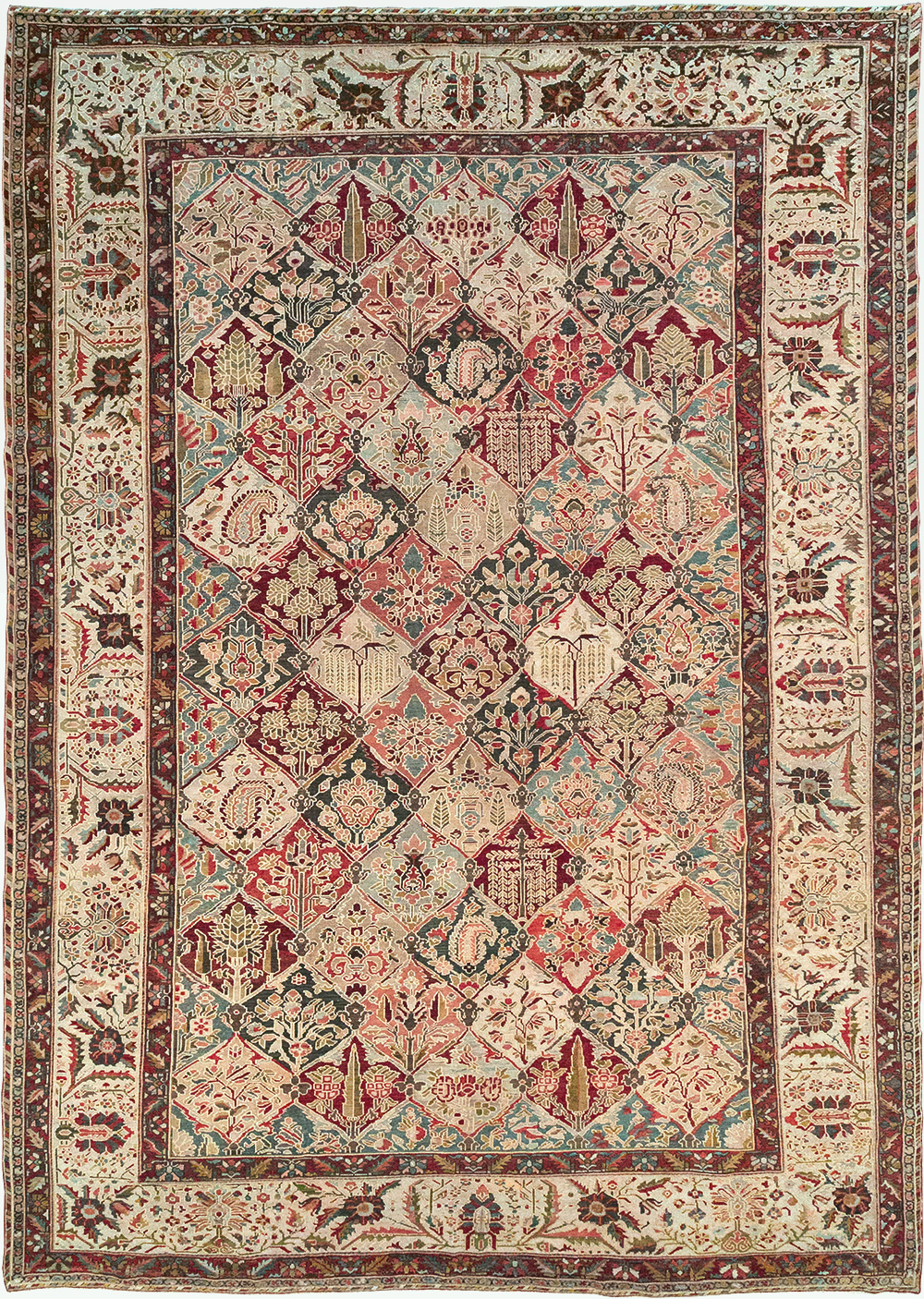 Antique Persian Bakhtiari Large Carpet, No.22602 - Gss