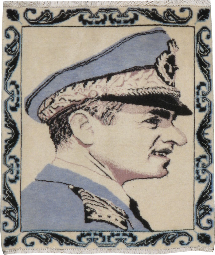 Vintage Persian Tabriz Pictorial Rug, No.22608 - Gss